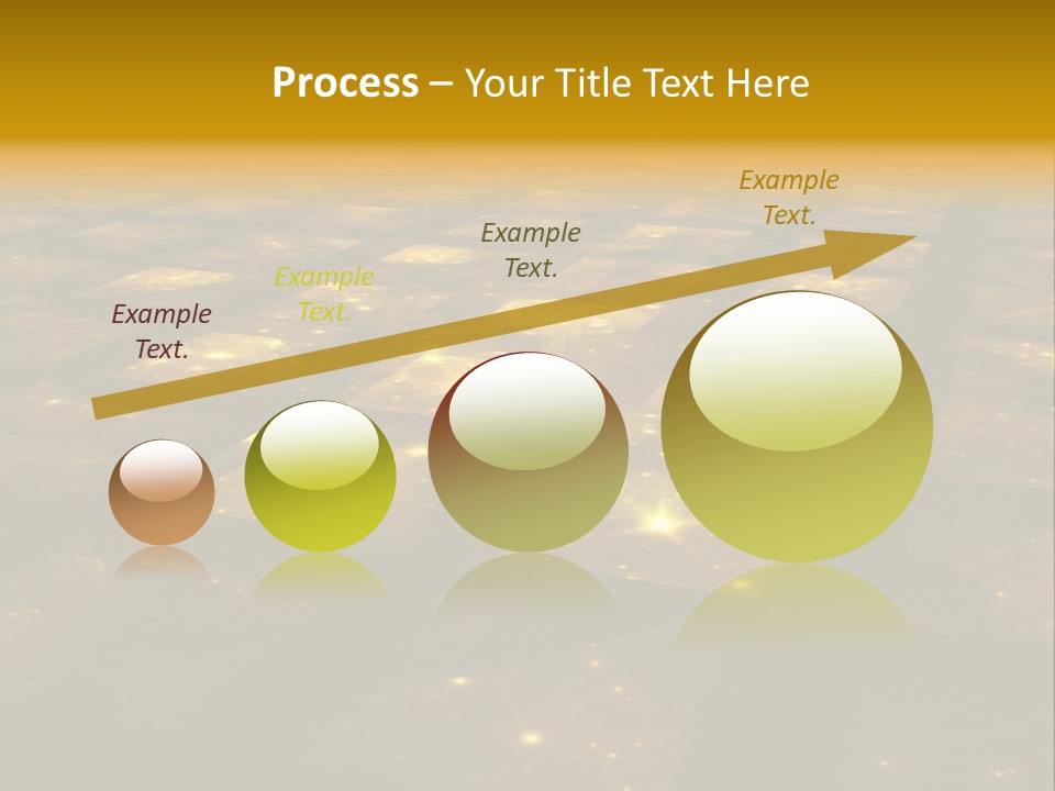 Yellow Universes Fractals PowerPoint Template