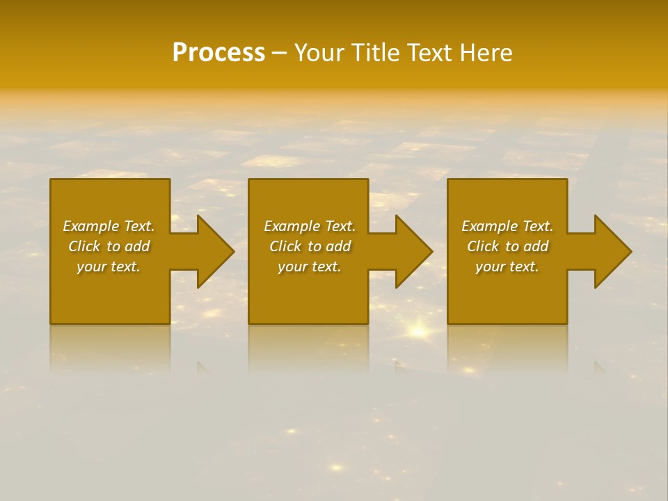 Yellow Universes Fractals PowerPoint Template