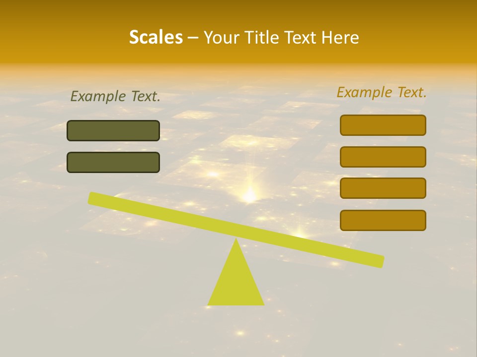 Yellow Universes Fractals PowerPoint Template