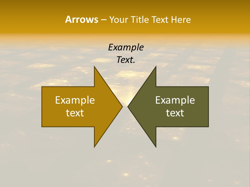Yellow Universes Fractals PowerPoint Template