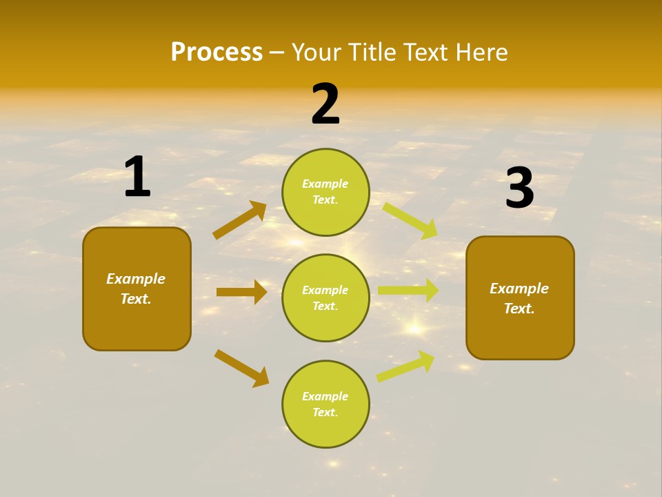 Yellow Universes Fractals PowerPoint Template