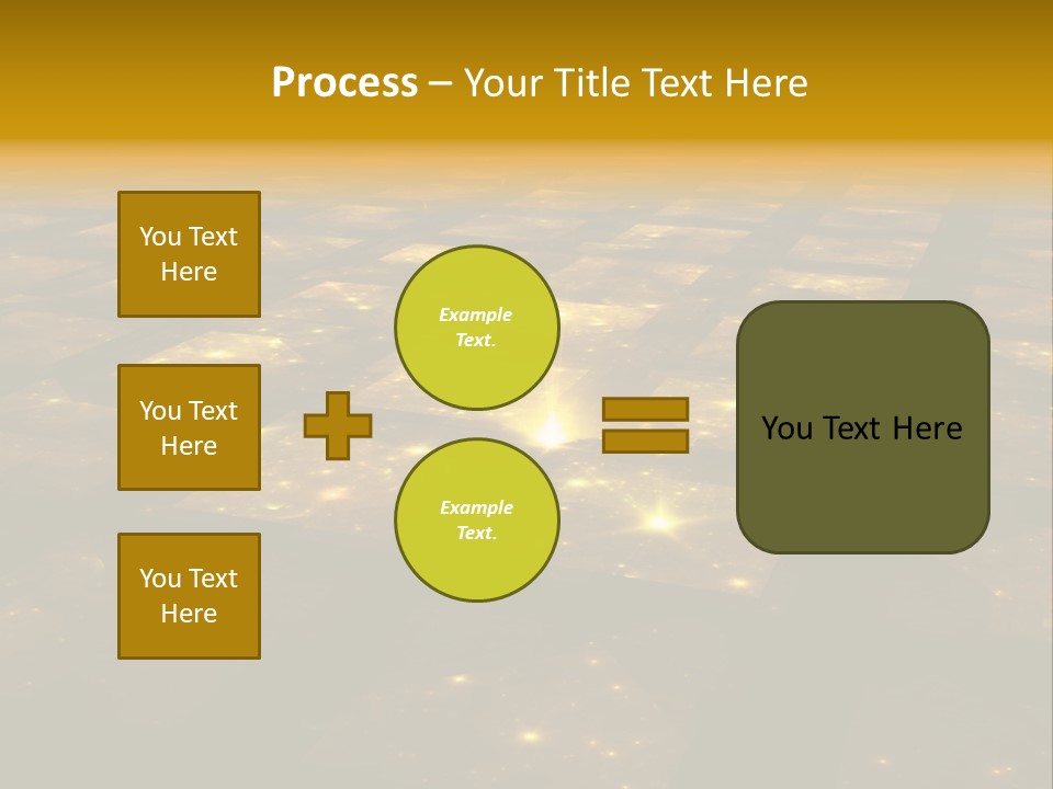 Yellow Universes Fractals PowerPoint Template