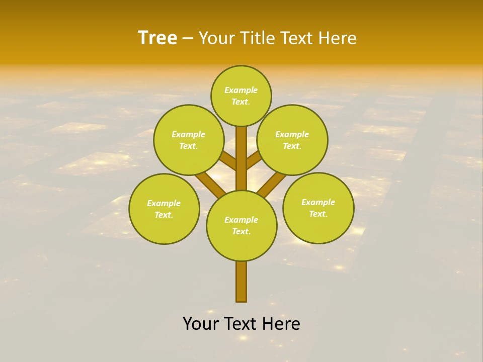 Yellow Universes Fractals PowerPoint Template