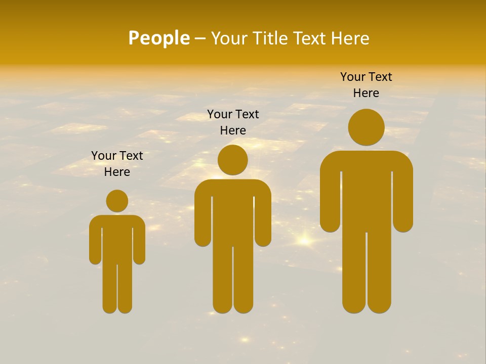 Yellow Universes Fractals PowerPoint Template