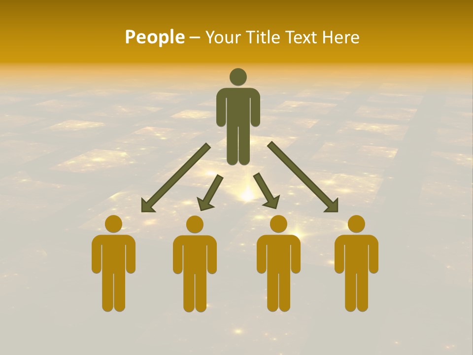 Yellow Universes Fractals PowerPoint Template