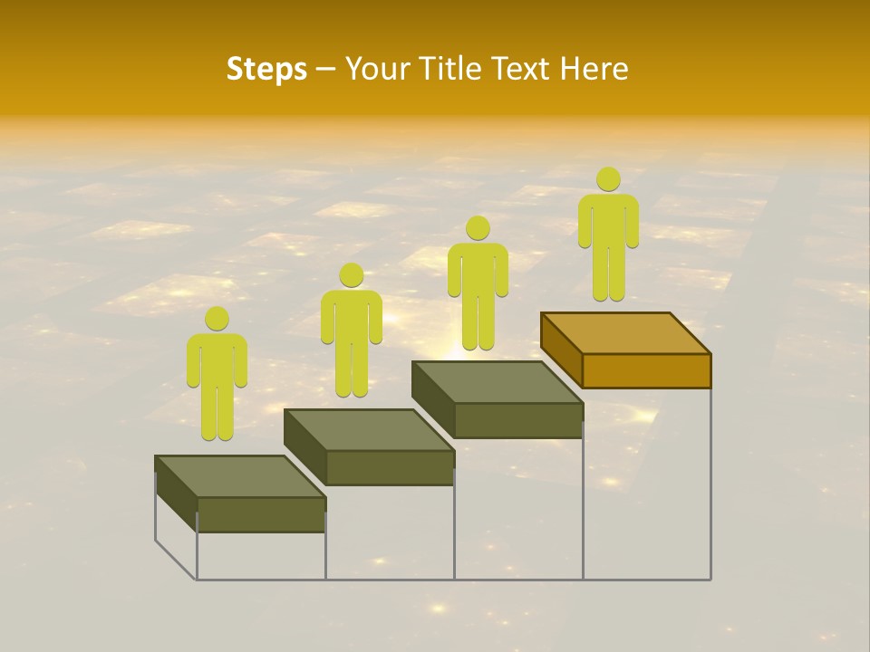 Yellow Universes Fractals PowerPoint Template