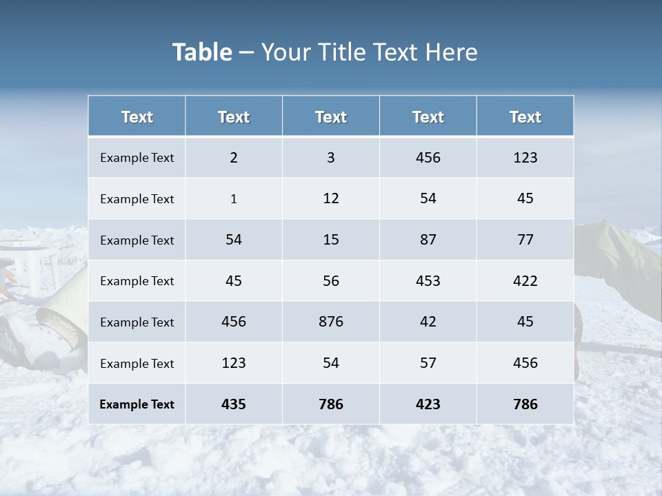 Snow Alps Vacation PowerPoint Template