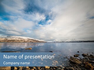 Panorama Fjords Forested PowerPoint Template