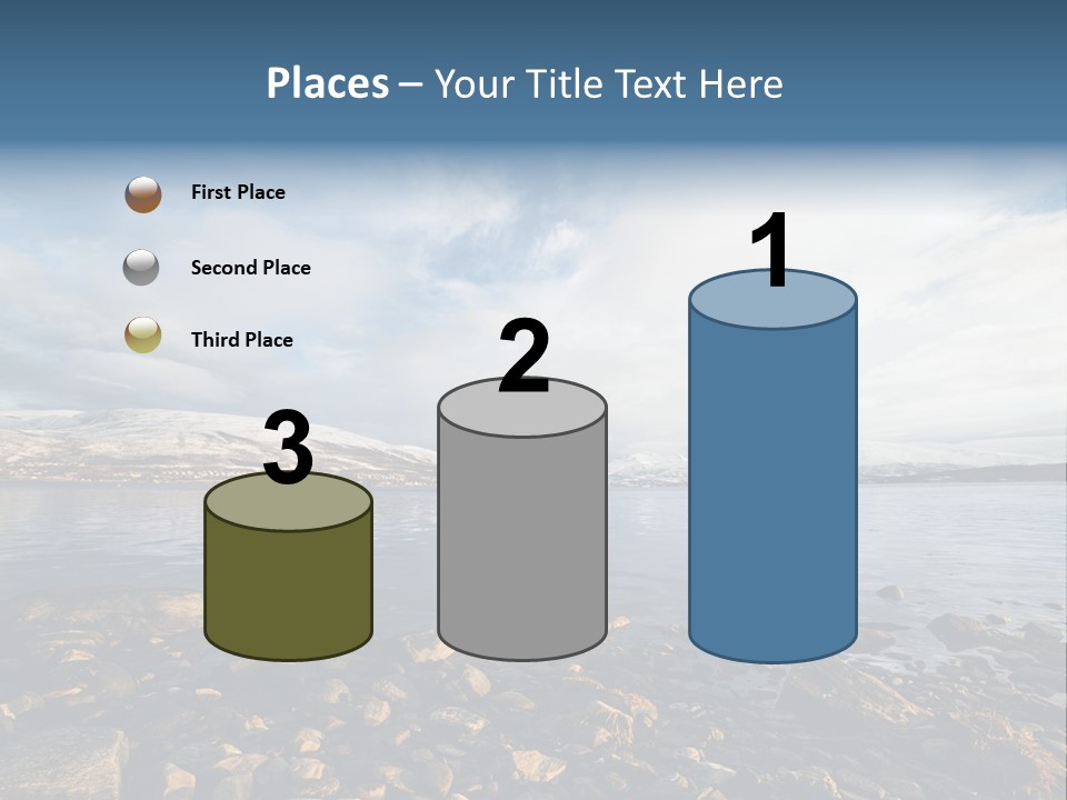 Panorama Fjords Forested PowerPoint Template