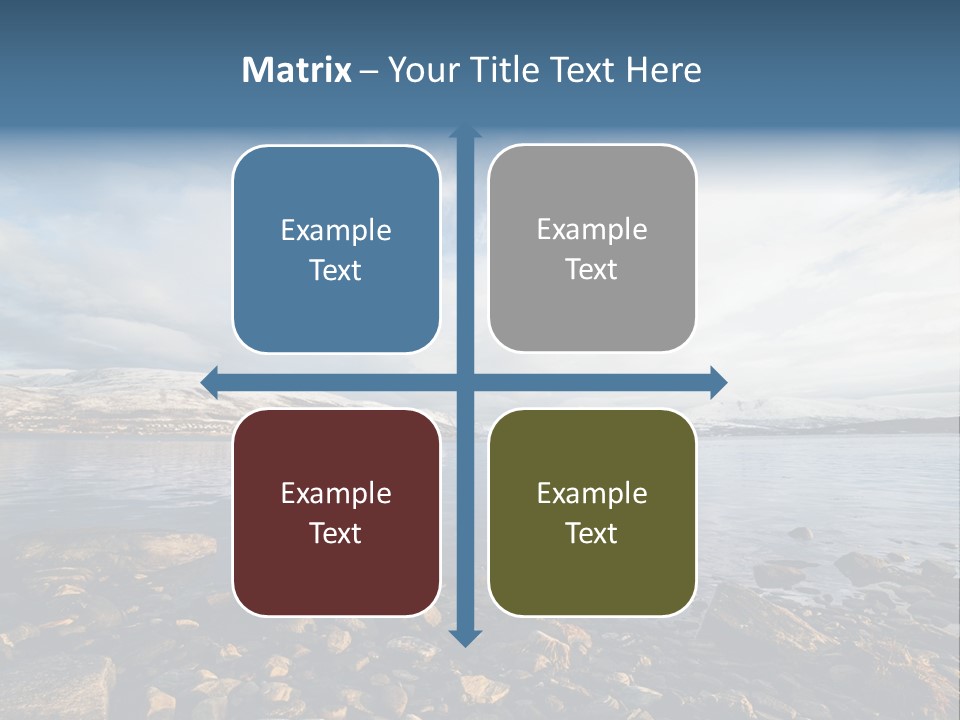 Panorama Fjords Forested PowerPoint Template