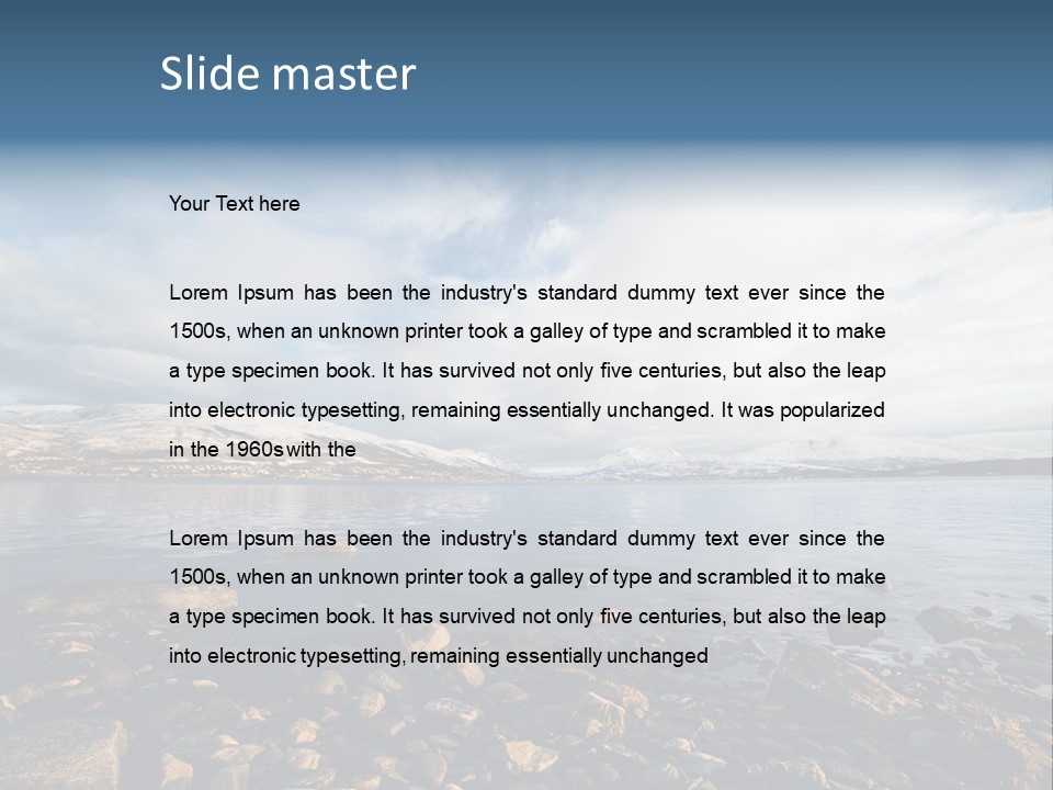 Panorama Fjords Forested PowerPoint Template