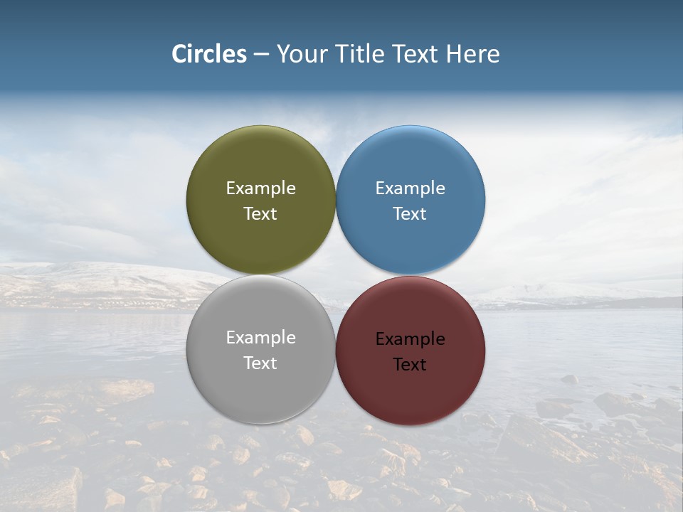 Panorama Fjords Forested PowerPoint Template