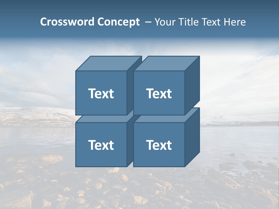 Panorama Fjords Forested PowerPoint Template