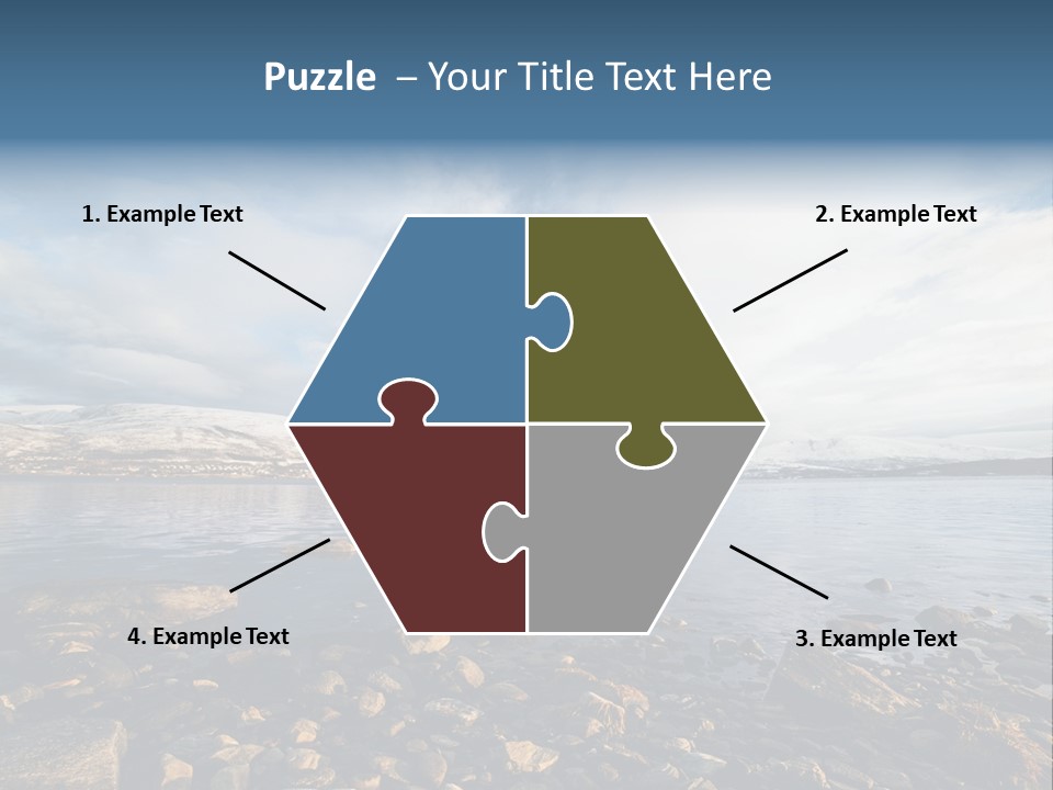 Panorama Fjords Forested PowerPoint Template