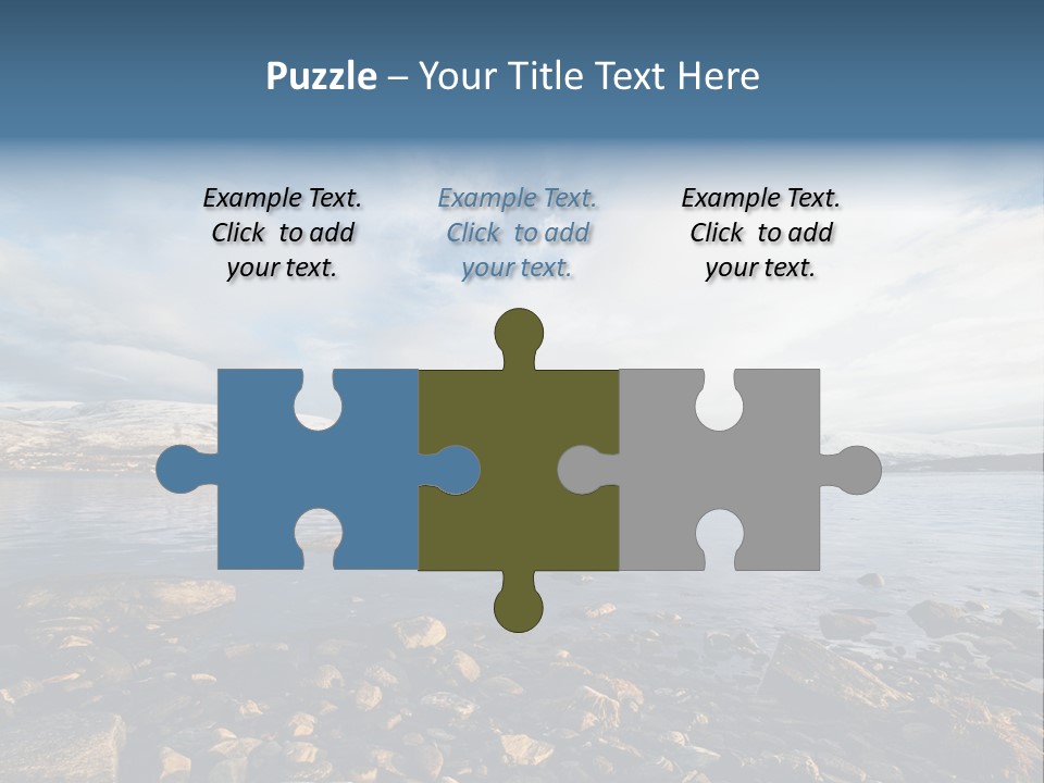 Panorama Fjords Forested PowerPoint Template