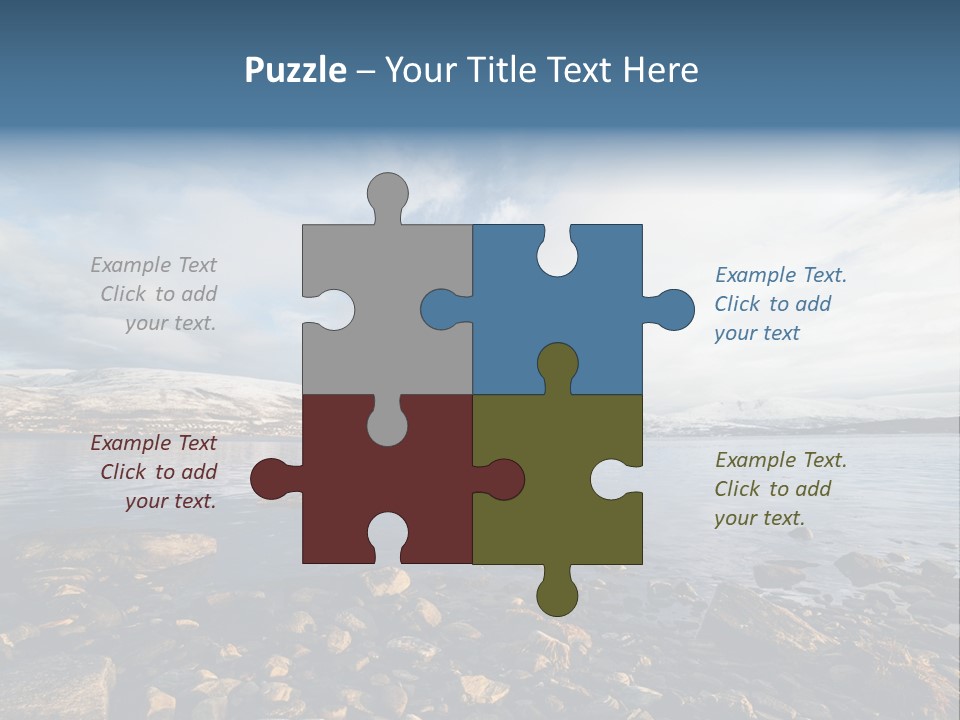 Panorama Fjords Forested PowerPoint Template