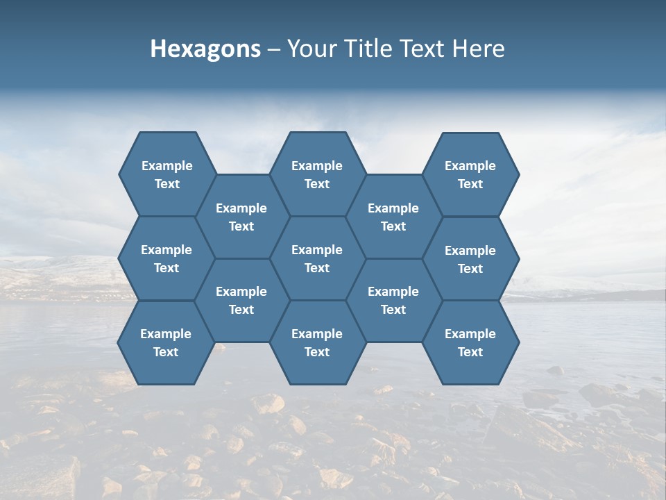 Panorama Fjords Forested PowerPoint Template