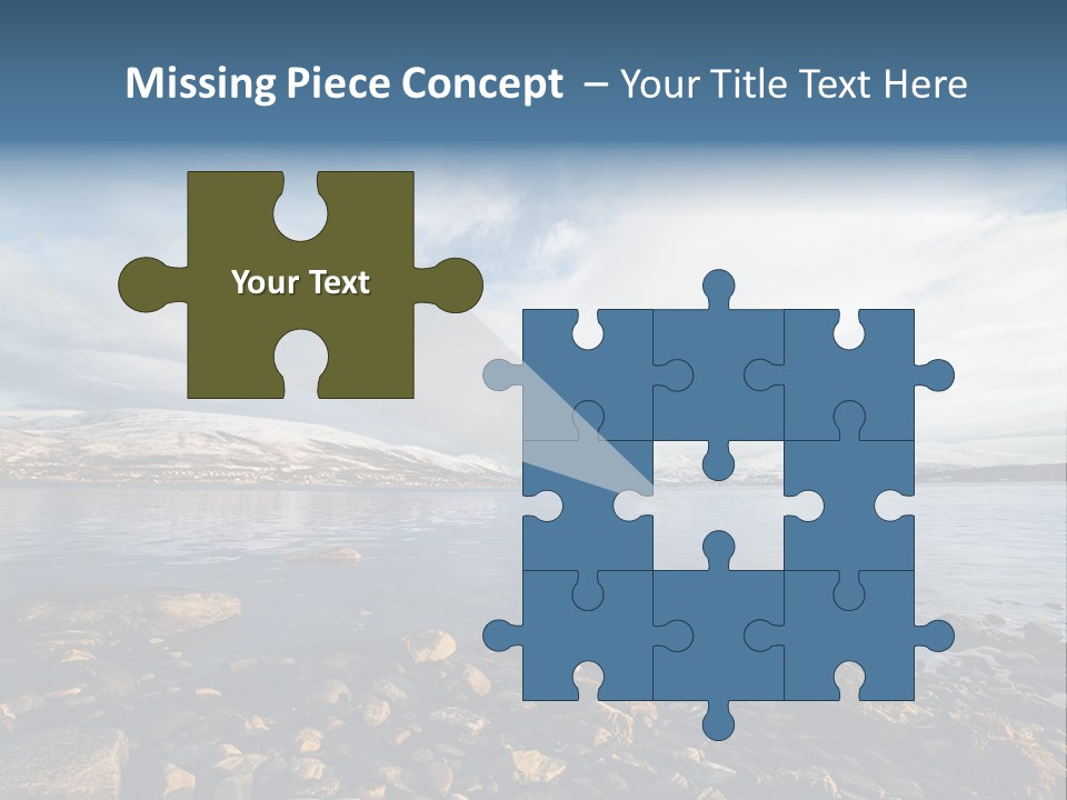 Panorama Fjords Forested PowerPoint Template