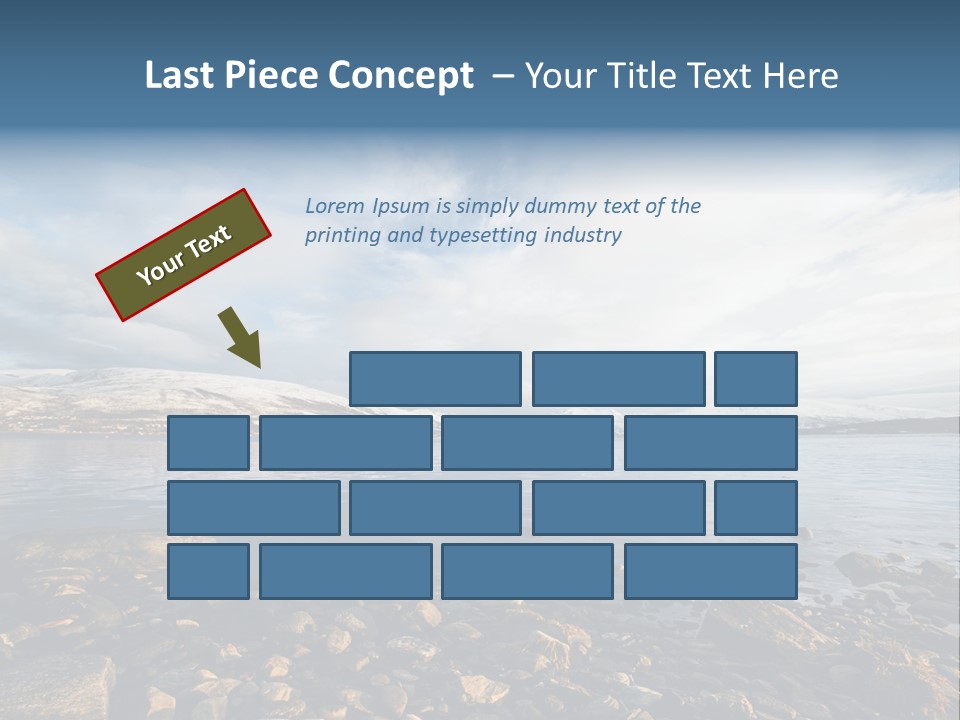 Panorama Fjords Forested PowerPoint Template