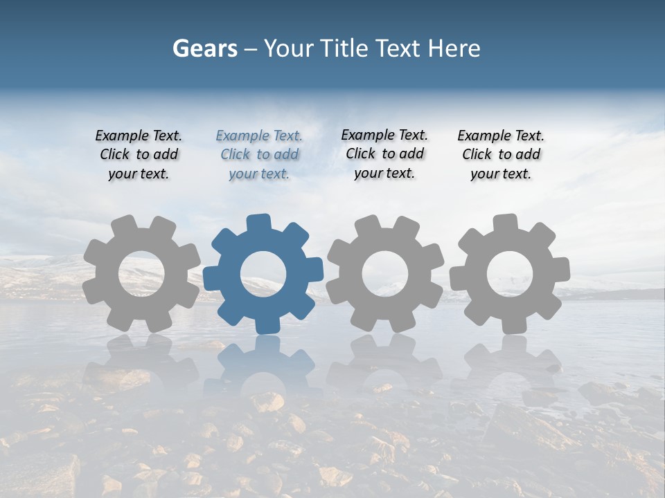 Panorama Fjords Forested PowerPoint Template