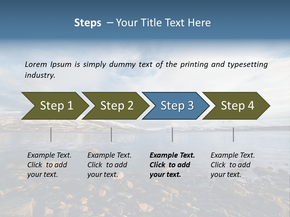 Panorama Fjords Forested PowerPoint Template