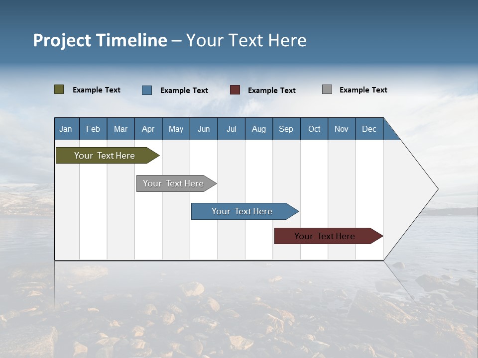 Panorama Fjords Forested PowerPoint Template