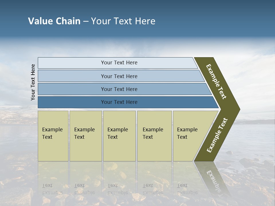 Panorama Fjords Forested PowerPoint Template