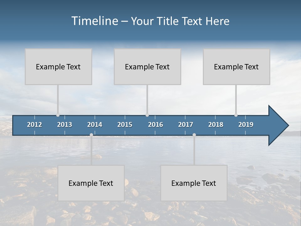 Panorama Fjords Forested PowerPoint Template