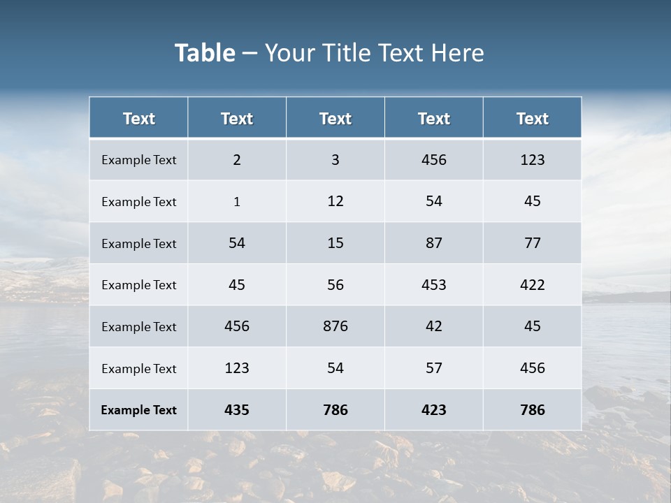 Panorama Fjords Forested PowerPoint Template