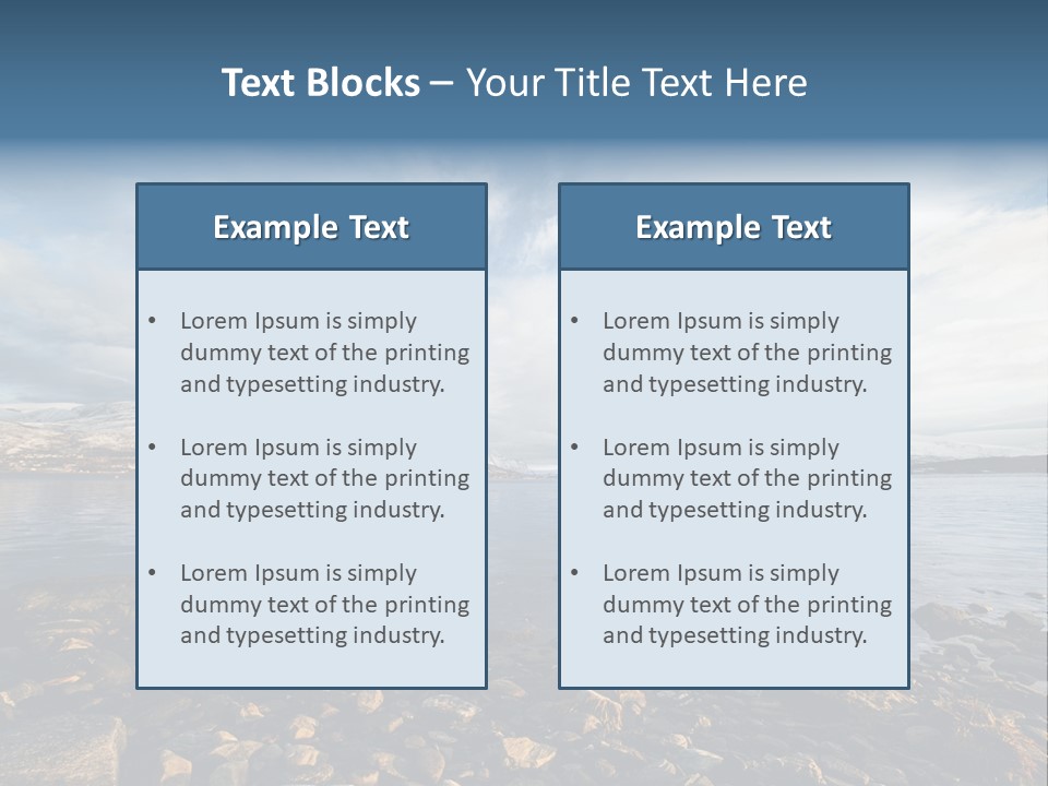 Panorama Fjords Forested PowerPoint Template