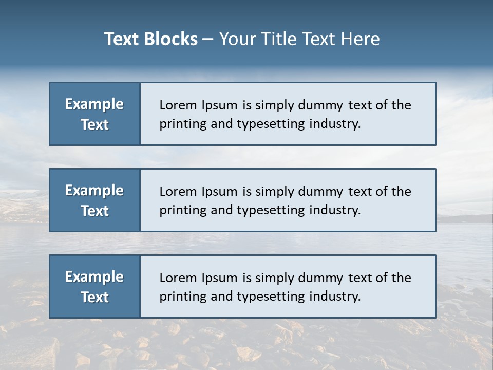 Panorama Fjords Forested PowerPoint Template
