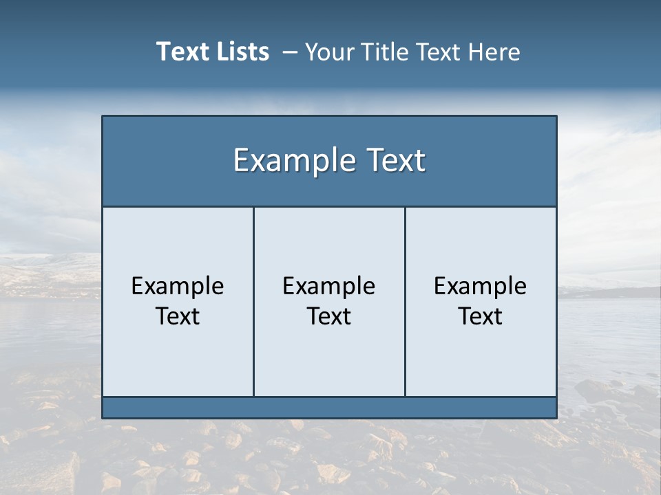 Panorama Fjords Forested PowerPoint Template