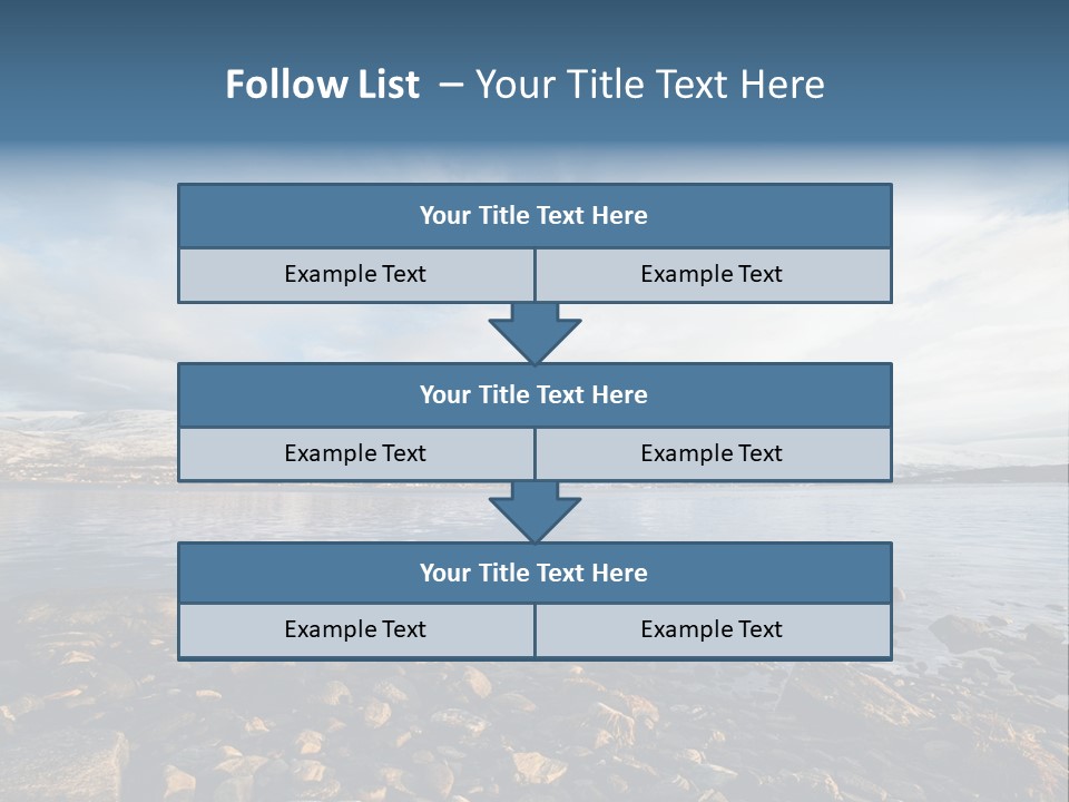 Panorama Fjords Forested PowerPoint Template