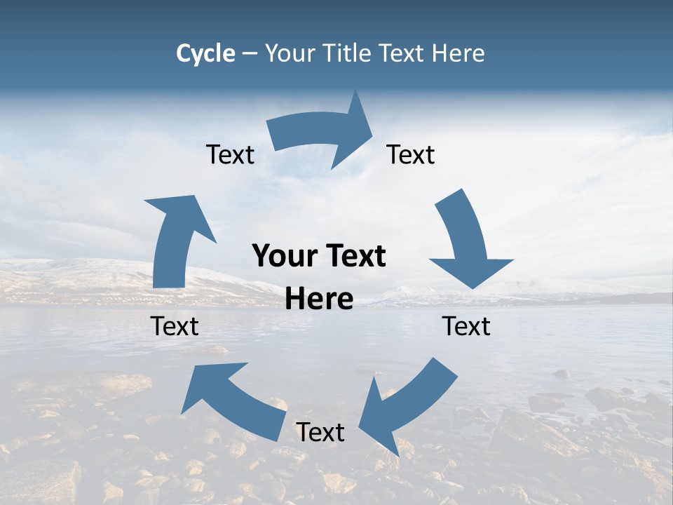 Panorama Fjords Forested PowerPoint Template