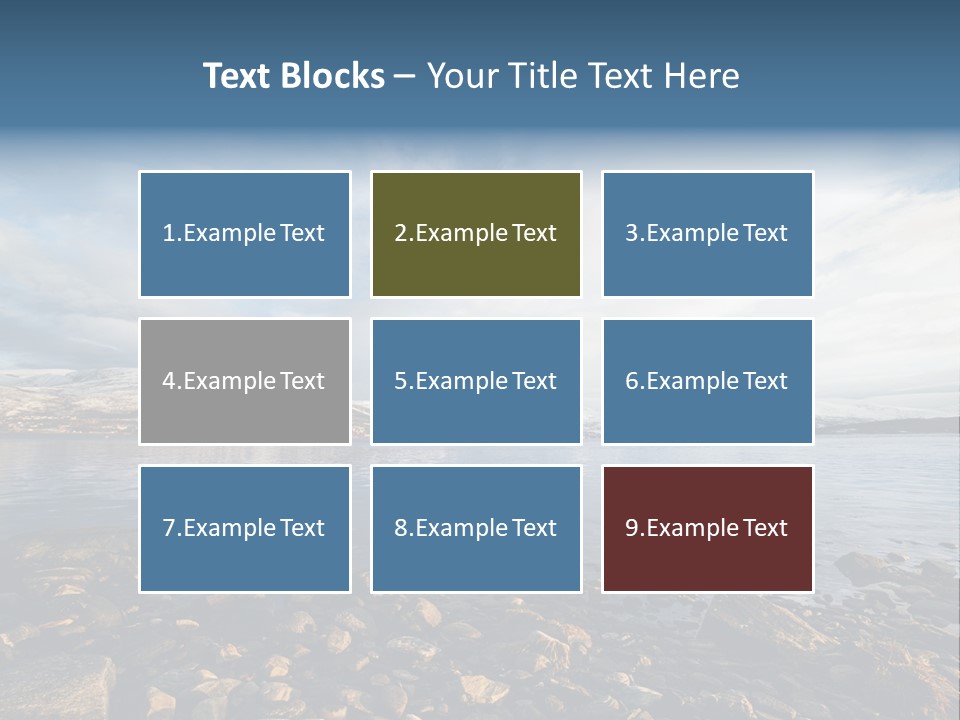 Panorama Fjords Forested PowerPoint Template