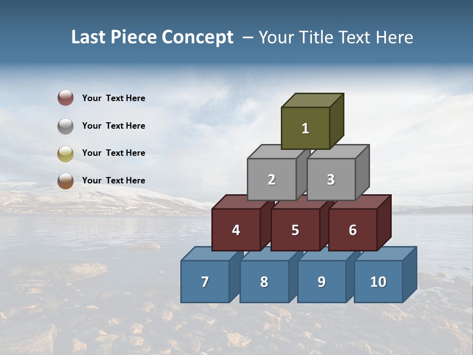 Panorama Fjords Forested PowerPoint Template