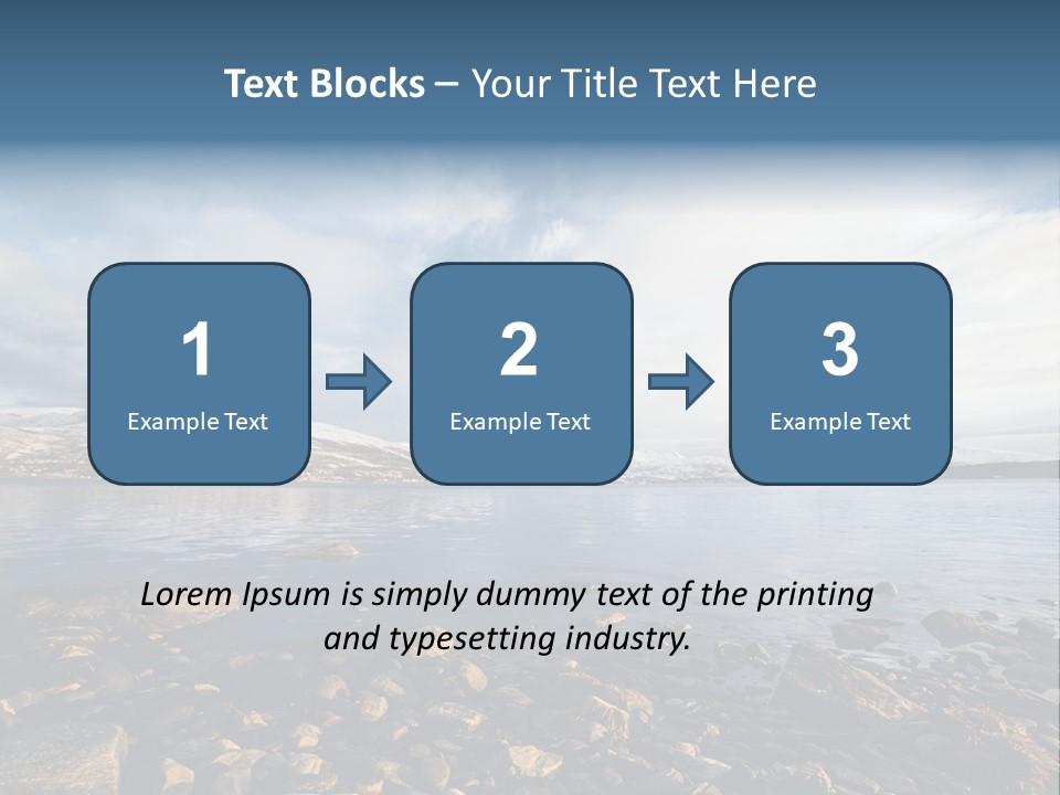 Panorama Fjords Forested PowerPoint Template
