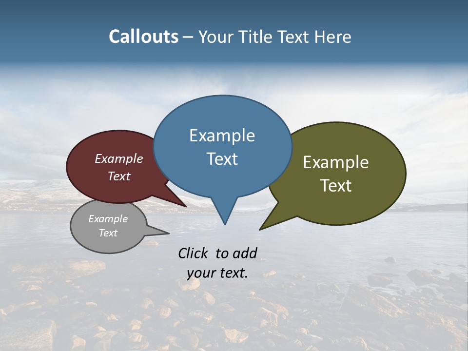 Panorama Fjords Forested PowerPoint Template
