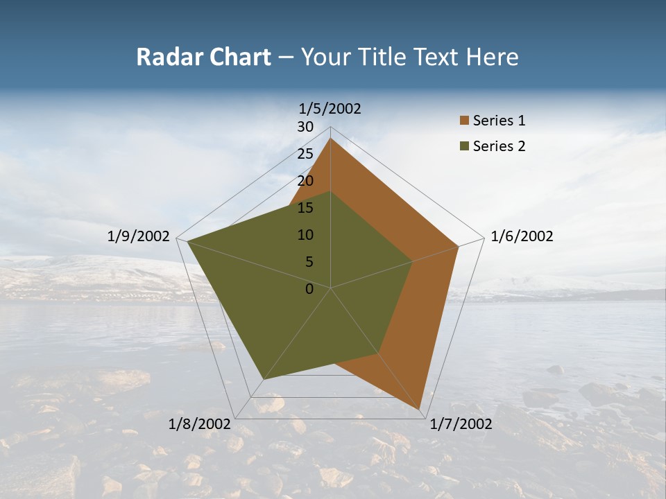 Panorama Fjords Forested PowerPoint Template