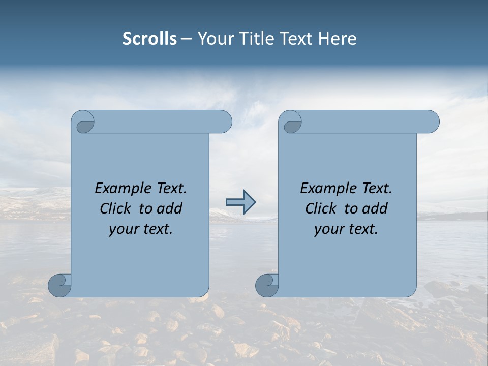 Panorama Fjords Forested PowerPoint Template