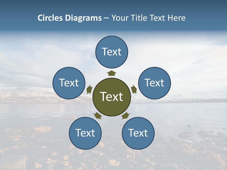 Panorama Fjords Forested PowerPoint Template