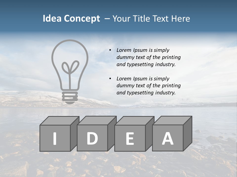 Panorama Fjords Forested PowerPoint Template