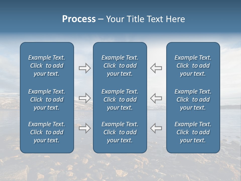 Panorama Fjords Forested PowerPoint Template