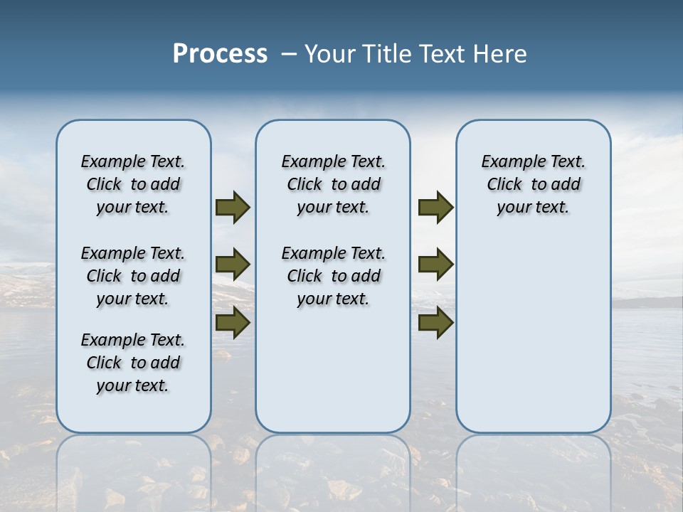 Panorama Fjords Forested PowerPoint Template