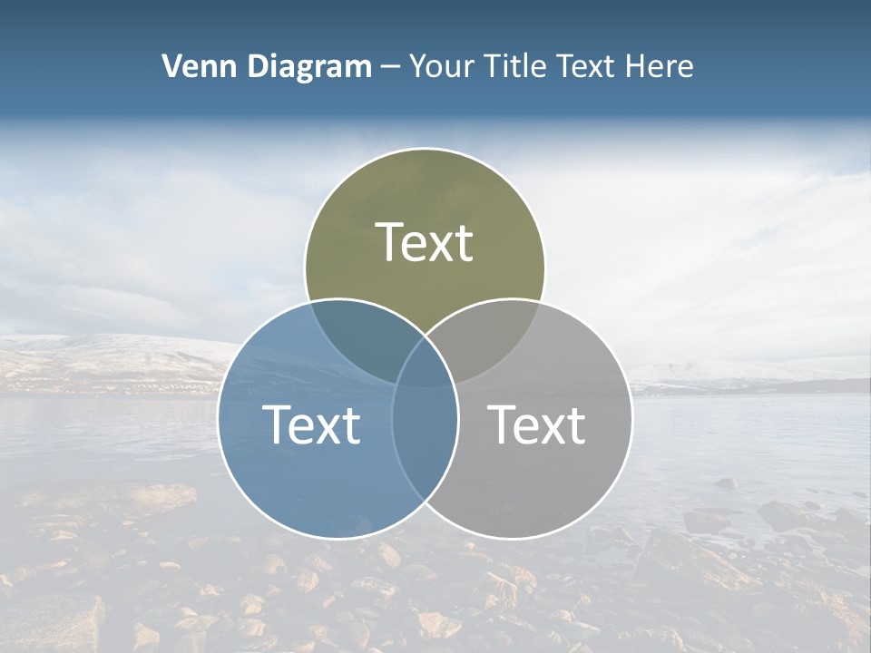 Panorama Fjords Forested PowerPoint Template