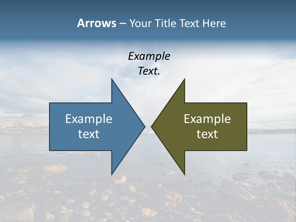 Panorama Fjords Forested PowerPoint Template