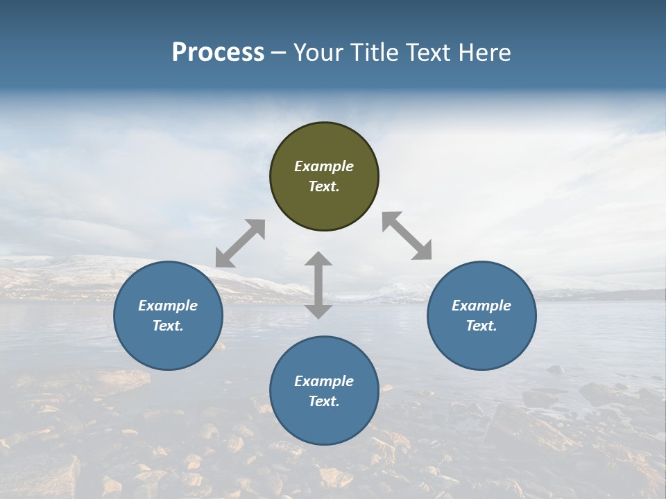 Panorama Fjords Forested PowerPoint Template