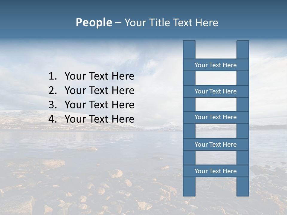 Panorama Fjords Forested PowerPoint Template