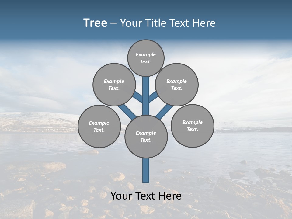 Panorama Fjords Forested PowerPoint Template