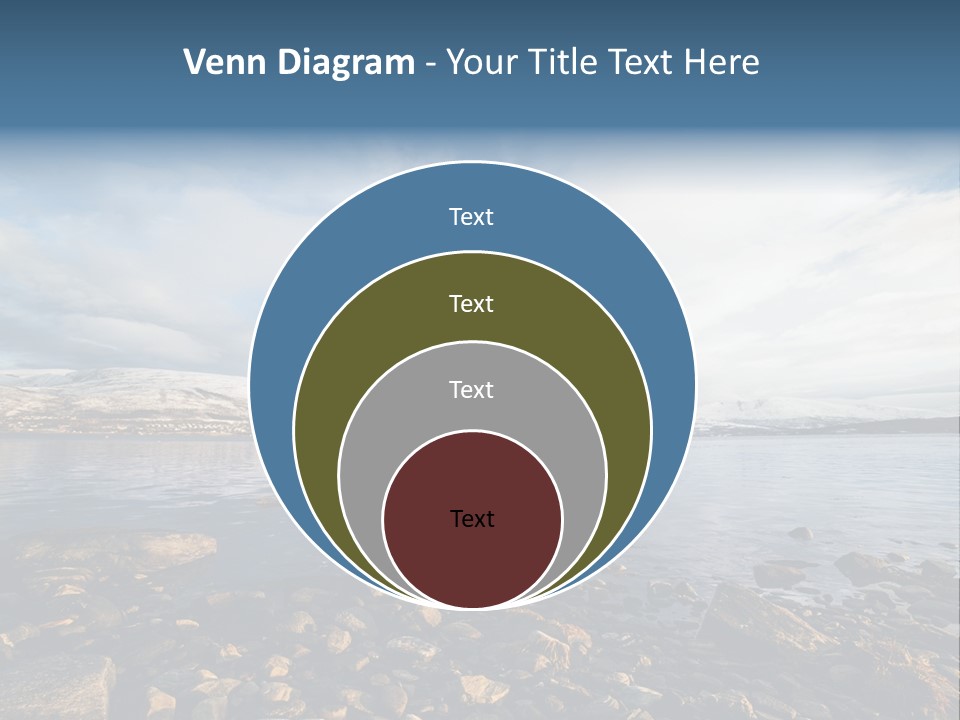 Panorama Fjords Forested PowerPoint Template